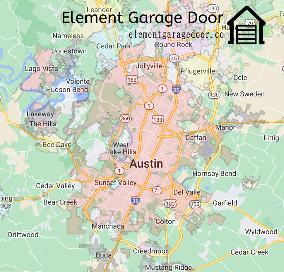 elementgaragedoor.com_austin_texas_map