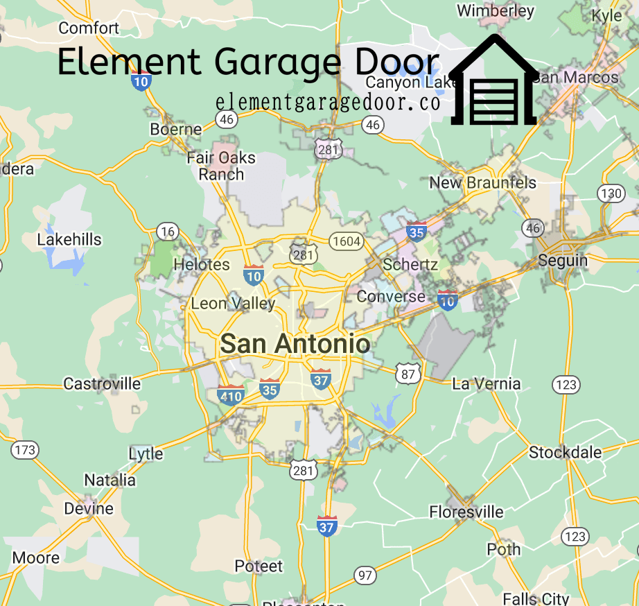 elementgaragedoor.com_san_antonio_texas_map